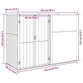 vidaXL Tuinschuur 225x89x161 cm Staal Antraciet - 60% Korting!