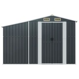 vidaXL Tuinschuur 277x93x179 cm Antraciet Staal - 60% Korting!