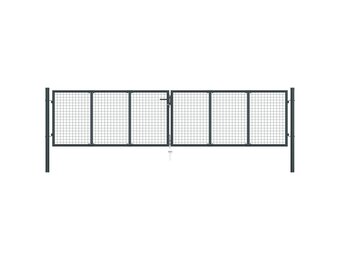 vidaXL Gaaspoort 400x125 cm Grijs - Nu met 55% Korting!