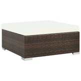 vidaXL 6-delige Loungeset met Kussens - Poly Rattan Bruin (35% Korting)