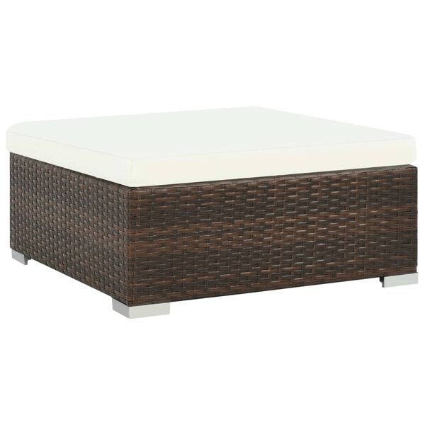 vidaXL 6-delige Loungeset met Kussens - Poly Rattan Bruin (35% Korting)