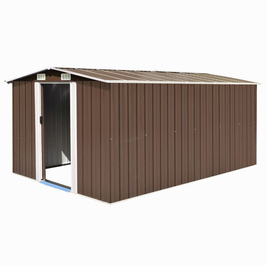 vidaXL Tuinschuur Metaal Bruin 257x392x181 cm - 60% Korting!