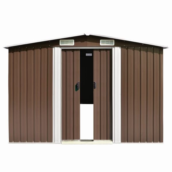 vidaXL Tuinschuur Metaal Bruin 257x392x181 cm - 60% Korting!