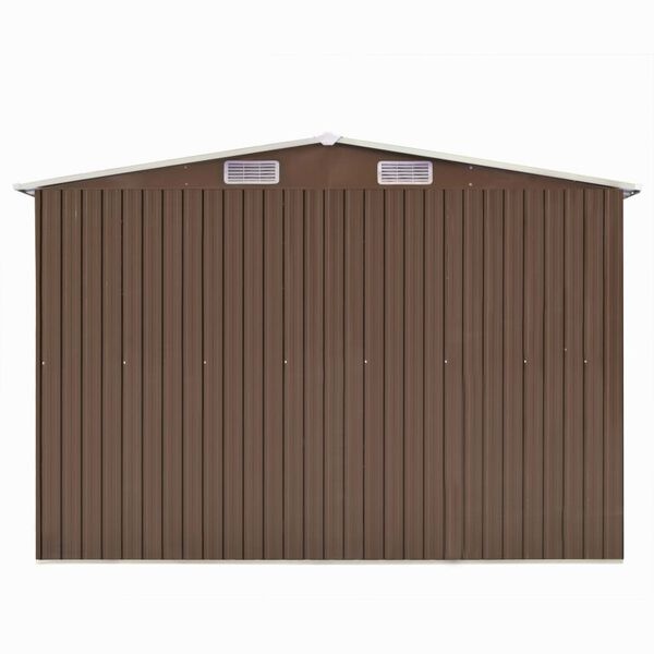 vidaXL Tuinschuur Metaal Bruin 257x392x181 cm - 60% Korting!