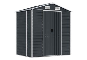 vidaXL Tuinschuur 191x130x198 cm Staal Antraciet - 55% Korting!