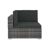 vidaXL 3-delige Loungeset Poly Rattan Grijs - 35% Korting!