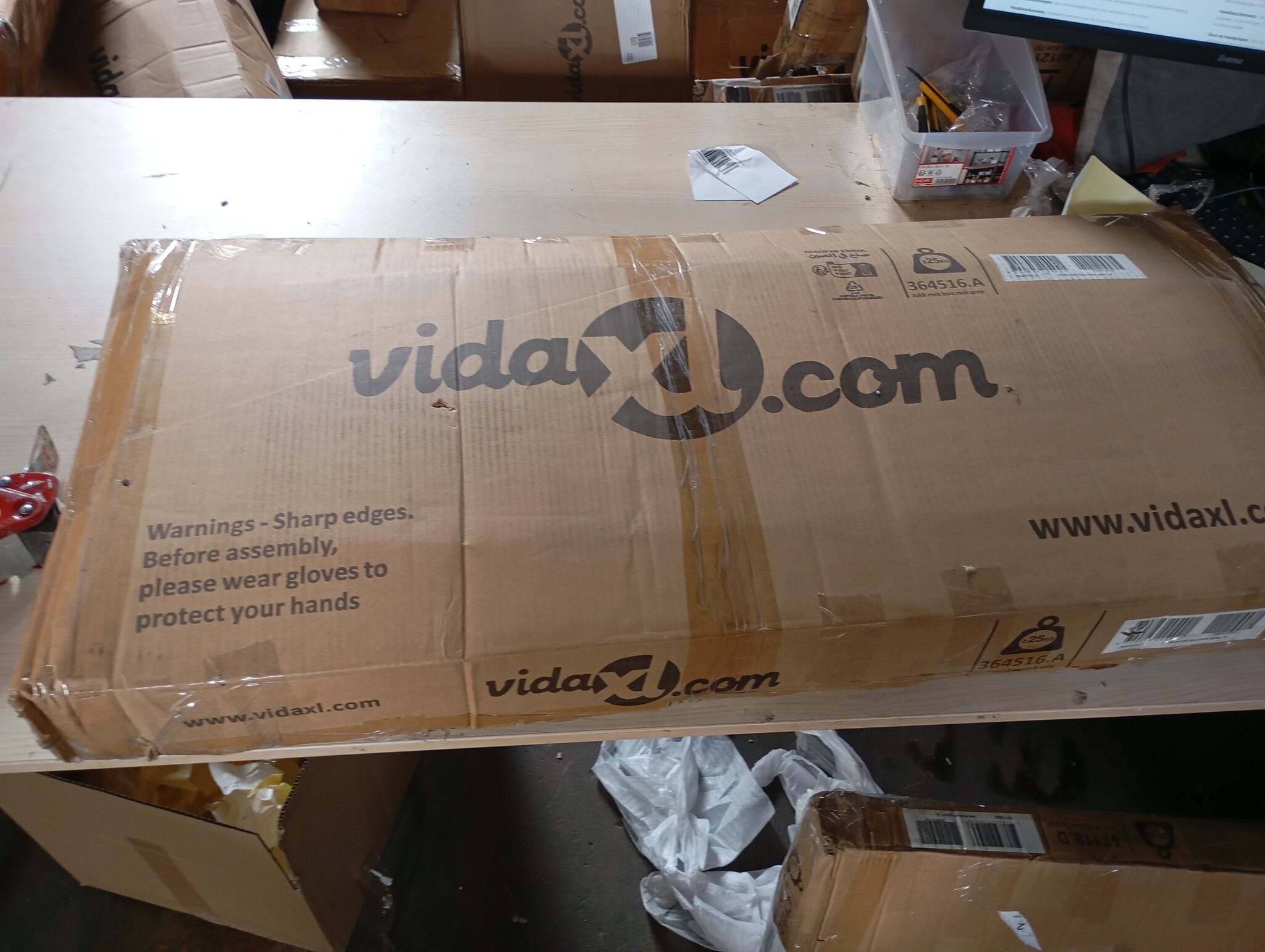 vidaXL Tuinschuur 277x192,5x179 cm Staal Grijs - 60% Korting