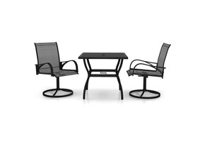 VidaXL 3-delige Tuinset: Textileen & Staal | -35%