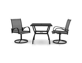 VidaXL 3-delige Tuinset: Textileen & Staal | -35%