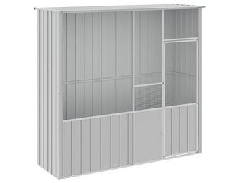 vidaXL Vogelkooi 215x78x200cm - Gegalvaniseerd Staal Grijs (35% Korting)
