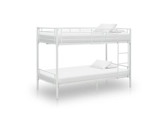 VidaXL Stapelbed Metaal Wit 90x200 cm - 55% Korting