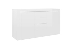 vidaXL Dressoir 120x36x69cm Hoogglans Wit - 55% Korting!
