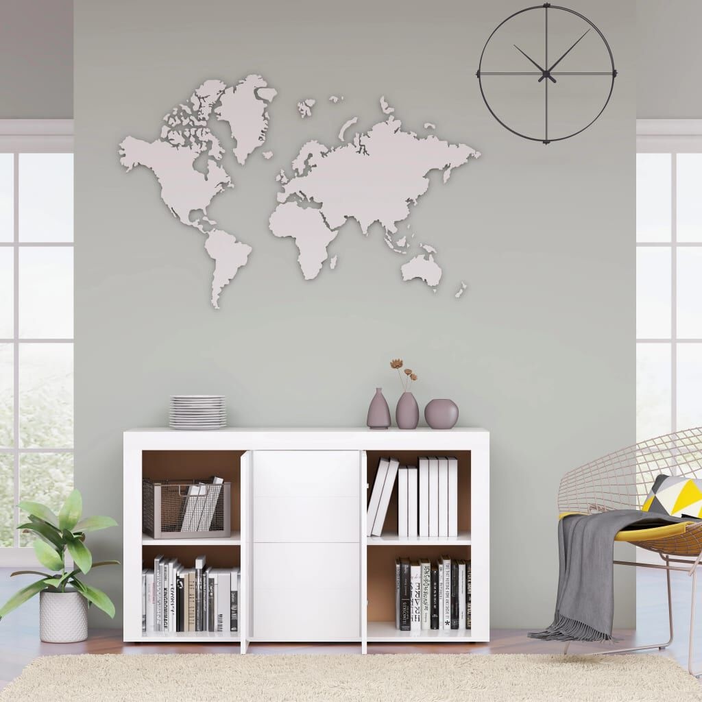 vidaXL Dressoir 120x36x69cm Hoogglans Wit - 55% Korting!