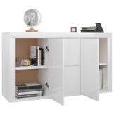 vidaXL Dressoir 120x36x69cm Hoogglans Wit - 55% Korting!