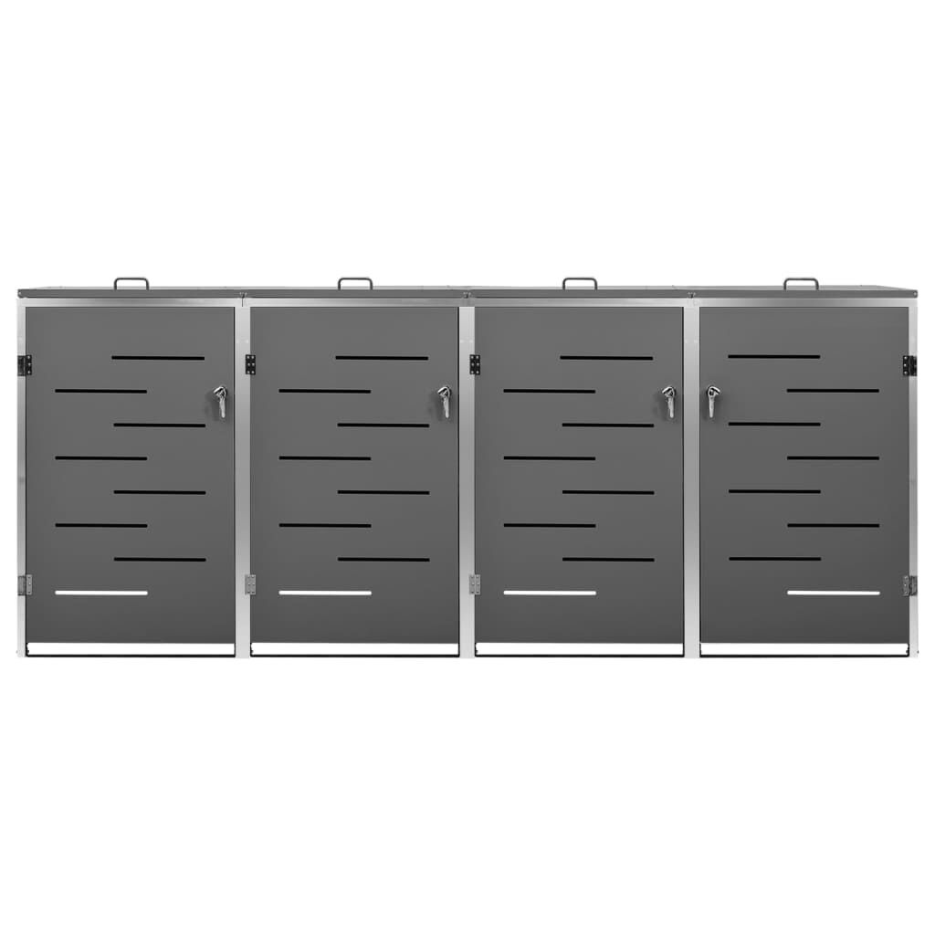 vidaXL Containerberging 4-voudig RVS - 55% Korting!