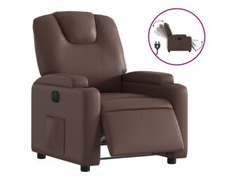 vidaXL Elektrische Fauteuil Kunstleer Bruin - 35% Korting