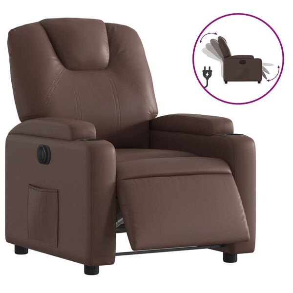 vidaXL Elektrische Fauteuil Kunstleer Bruin - 35% Korting