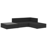 vidaXL Loungeset Poly Rattan Zwart (30% Korting)