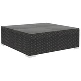 vidaXL Loungeset Poly Rattan Zwart (30% Korting)