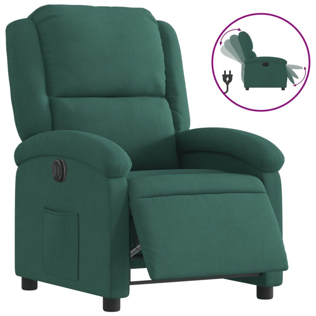 vidaXL Elektrische Fauteuil - Stof Donkergroen - 55% Korting
