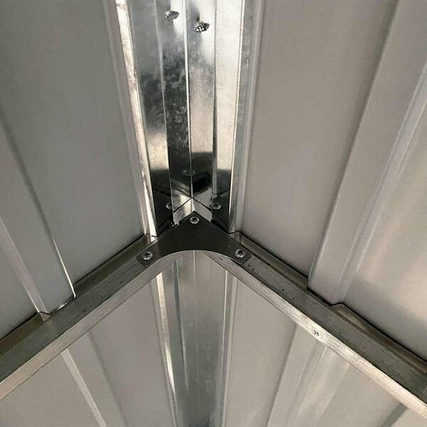 vidaXL Tuinschuur Staal Lichtbruin - 55% Korting!