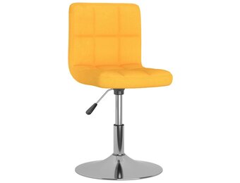 vidaXL Eetkamerstoel draaibaar stof geel - 35% Korting