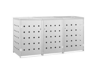 vidaXL Containerberging Driedubbel 240L RVS - 35% Korting!