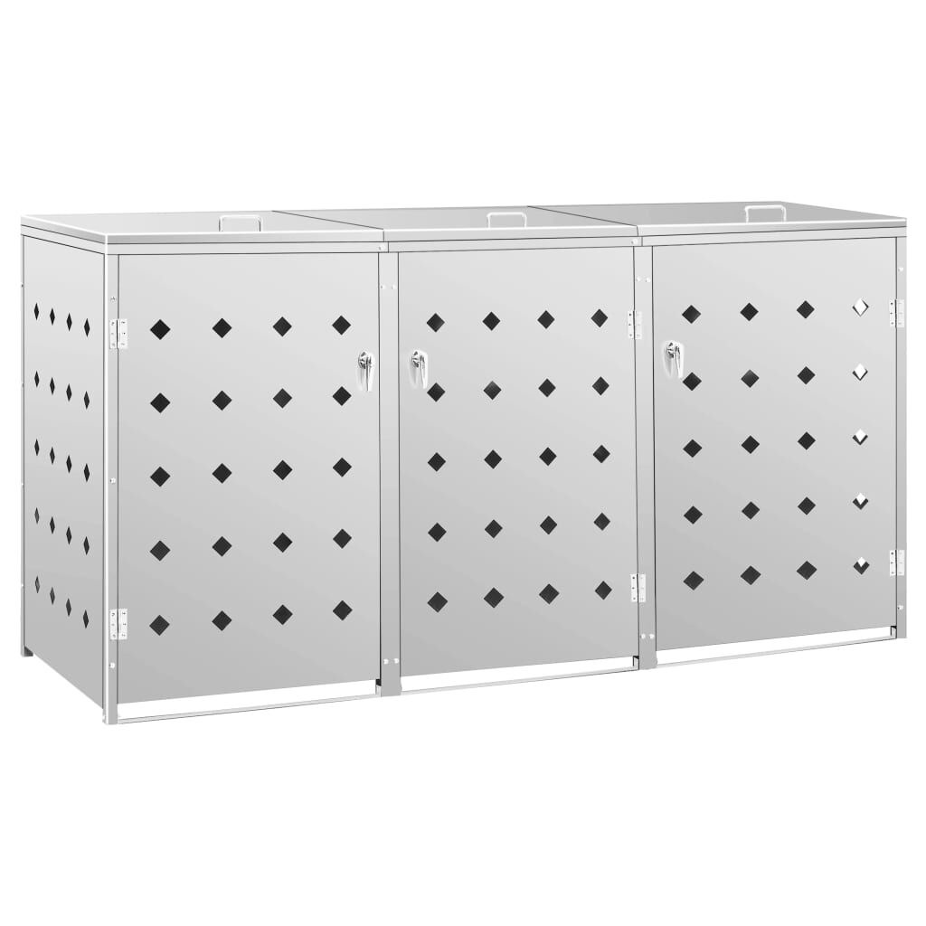 vidaXL Containerberging Driedubbel 240L RVS - 35% Korting!