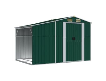vidaXL Tuinschuur Groen - Gegalvaniseerd Staal - 55% Korting!