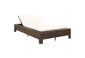 vidaXL Ligbed Poly Rattan Bruin (35% Korting)