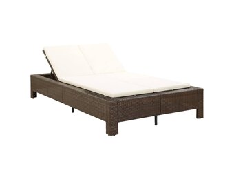 vidaXL Ligbed Poly Rattan Bruin (35% Korting)