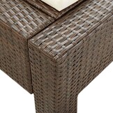 vidaXL Ligbed Poly Rattan Bruin (35% Korting)