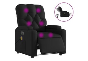 vidaXL Massagestoel Elektrisch Kunstleer Zwart - Nu 35% Korting!