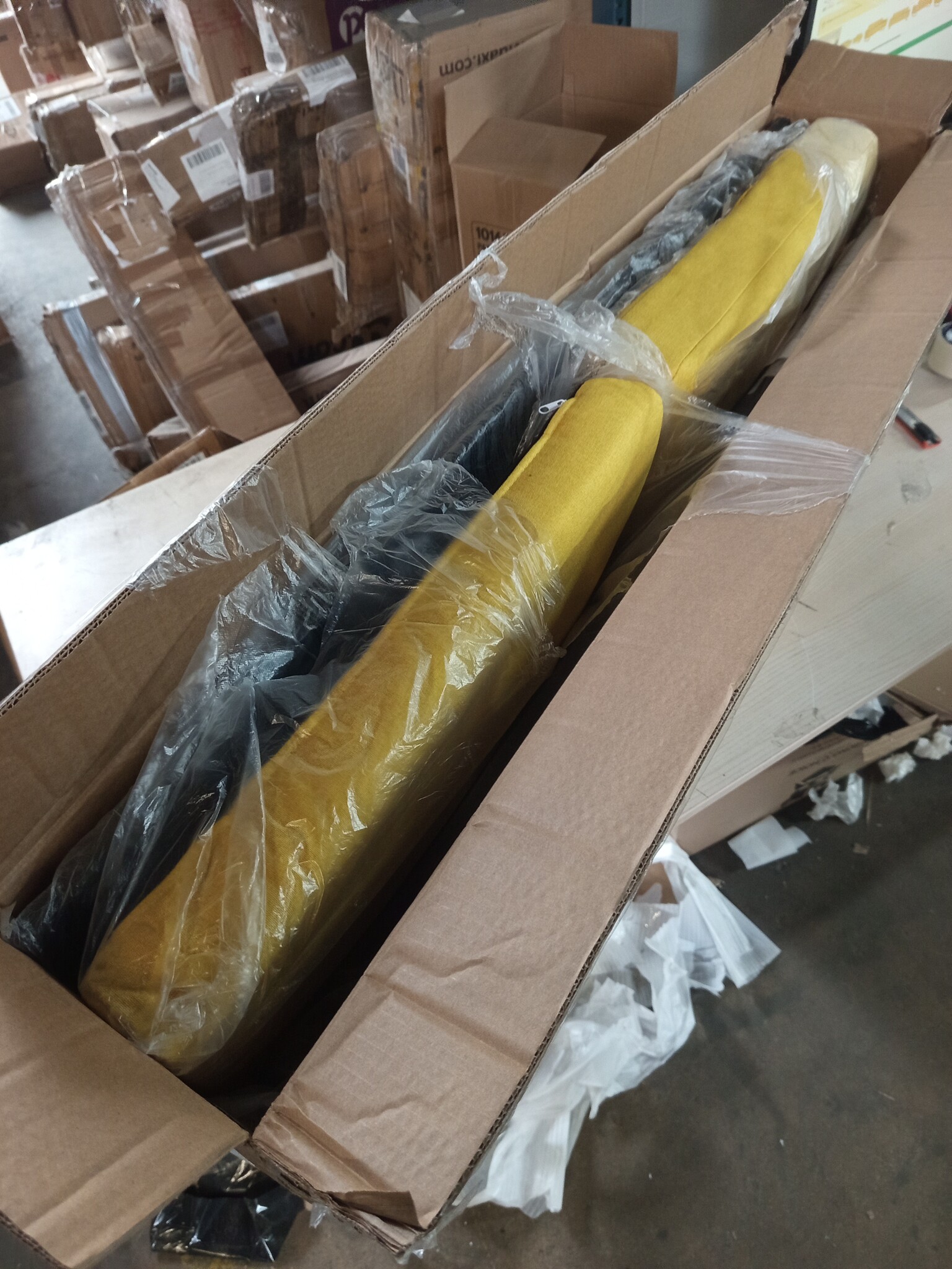 vidaXL 2-delig Bankstel Stof Geel - 55% Korting