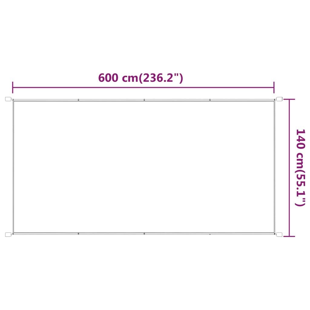 vidaXL Verticale Luifel 140x600 cm Wit - 65% Korting!