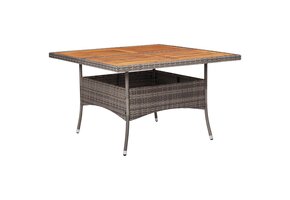 vidaXL Tuintafel Poly Rattan & Acaciahout - 41% Korting!