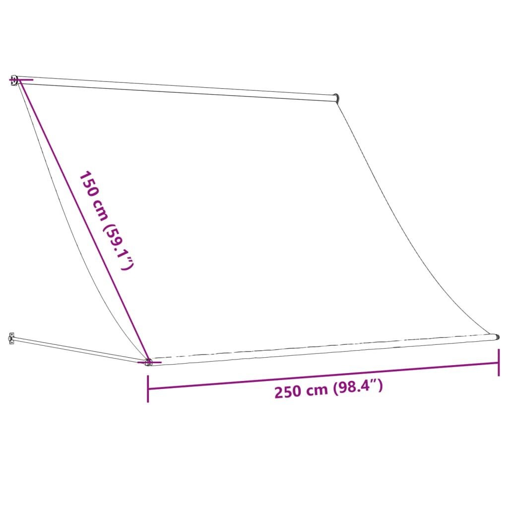 VidaXL Luifel Uittrekbaar 250x150 cm Crème - 57% Korting!