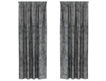 vidaXL Fluweel Gordijnen 2 stuks Grijs 245x140cm - 35% korting