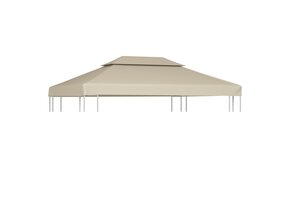 vidaXL Vervangend Tentdoek Prieel 3x4m Beige - 58% Korting!