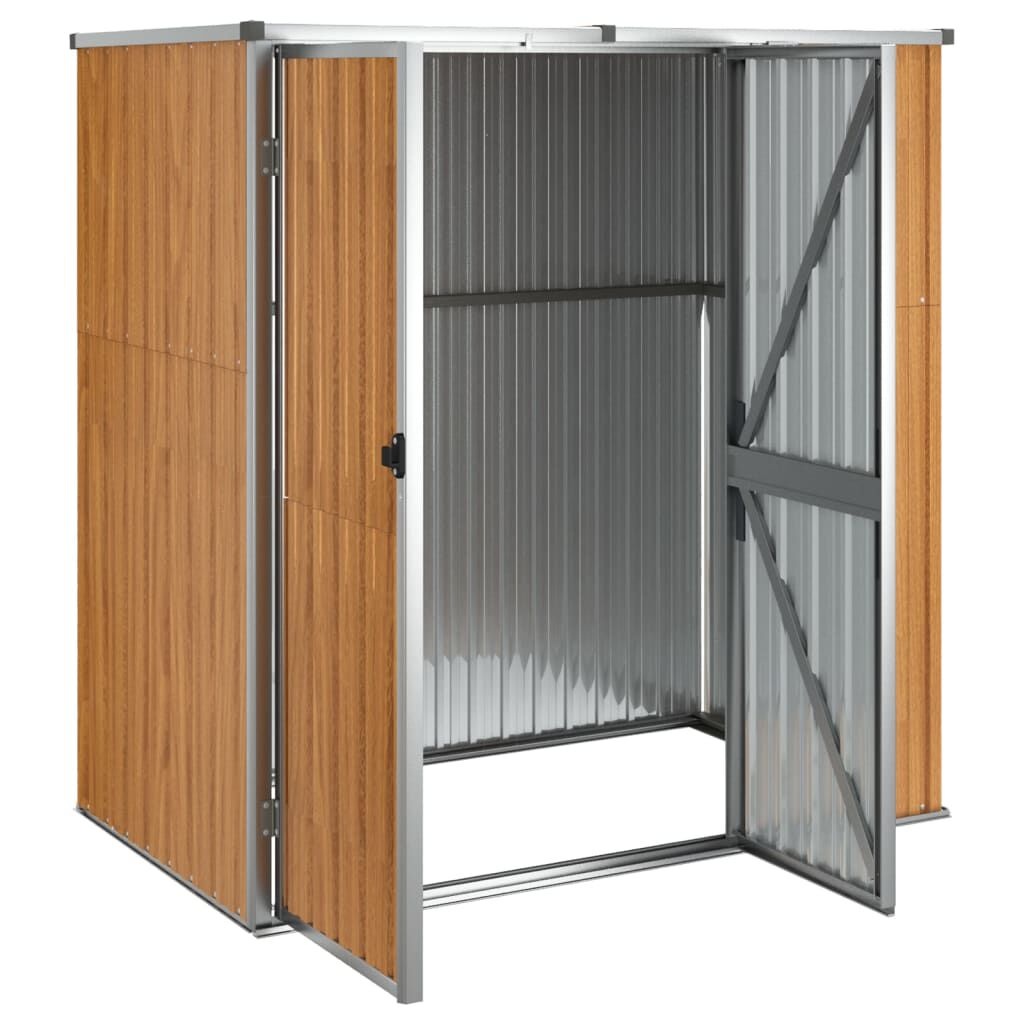 vidaXL Tuinschuur 161x89x161 cm Gegalvaniseerd Staal Bruin - 55% Korting!