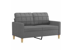 vidaXL Tweezitsbank donkergrijs (120 cm) - 60% korting!