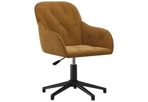 vidaXL Draaibare Kantoorstoel Fluweel Bruin - 35% Korting!