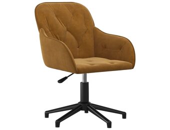 vidaXL Draaibare Kantoorstoel Fluweel Bruin - 35% Korting!