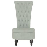 vidaXL Hoge Rugleuning Stoel Fluweel Lichtgrijs - 35% Korting!