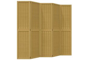 vidaXL Kamerscherm 5 panelen Paulowniahout - Bruin (57% Korting!)