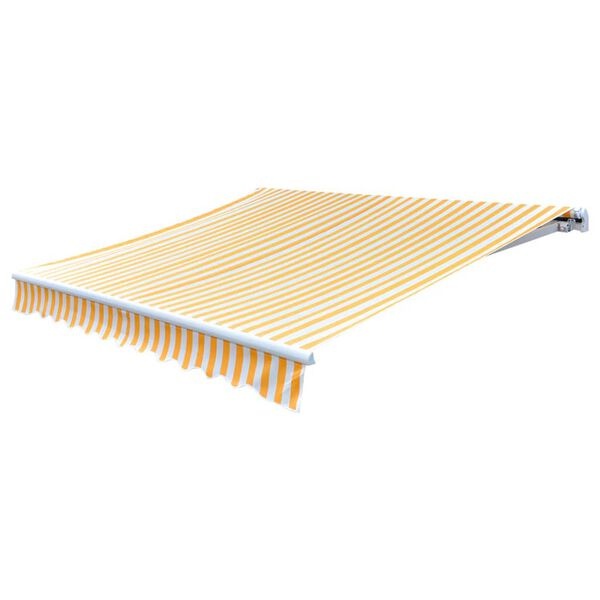 vidaXL Luifeldoek Canvas Oranje/Wit 500x300 cm - 47% Korting!