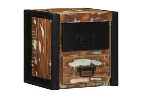 vidaXL Nachtkastje: Gerecycled Hout, Wandmontage - Nu 37% Korting!