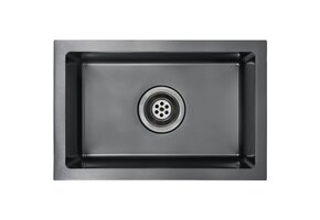 vidaXL Gootsteen RVS Zwart - 35% Korting