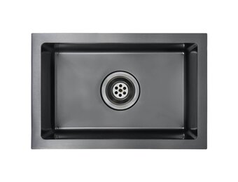 vidaXL Gootsteen RVS Zwart - 35% Korting