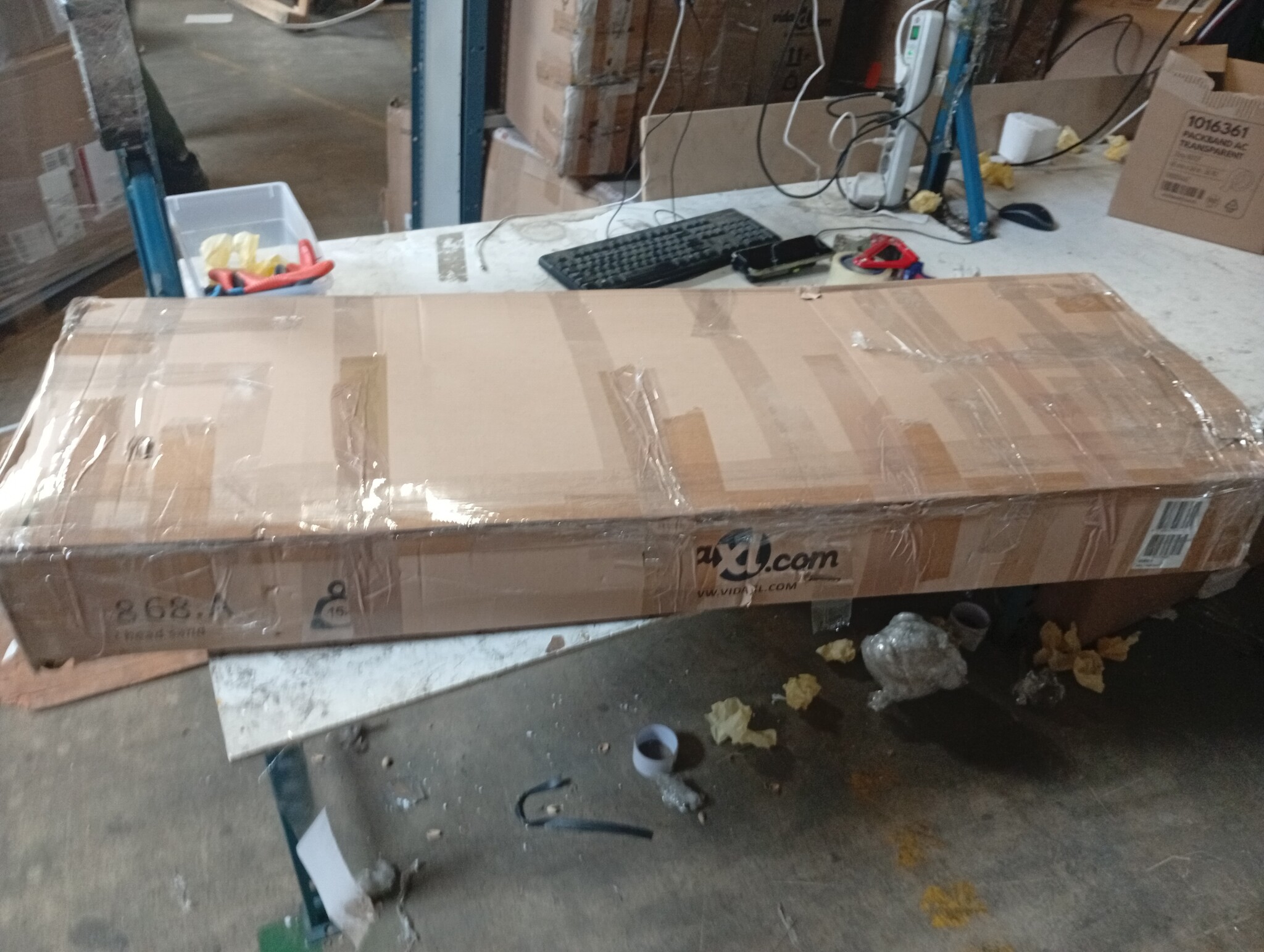 vidaXL Parasol 460x270 cm Zandkleurig - 70% Korting!